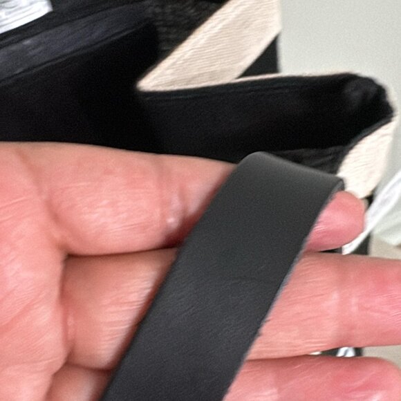 NWT "THE TOTE BAG" Shop Local Jute Canvas Black & Tan Shoulder Bag - Picture 6 of 10